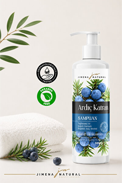 Jimena Natural Ardıç Katran Şampuan 500ml, Yağlanma, Dökülme ve Kepek Karşıtı...