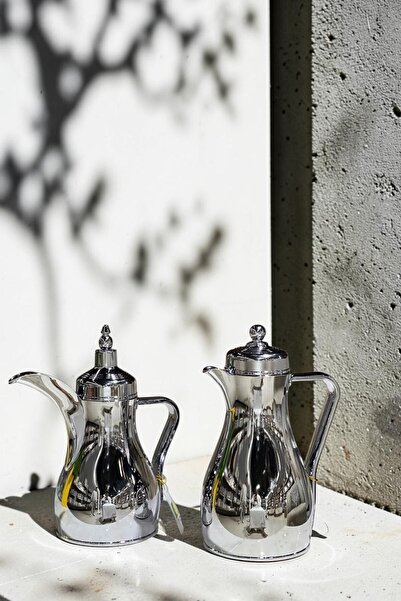 sahal aloula Trams Sama Shahi & Coffee Set - Shiny Silver 1 L (2 Pieces) Main...