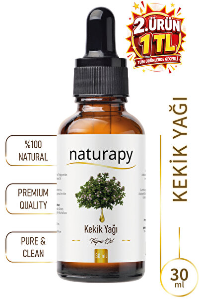 NATURAPY Kekik Yağı (Thyme Oil) Uçucu Yağ 30 ml Damlalıklı Cam Şişe