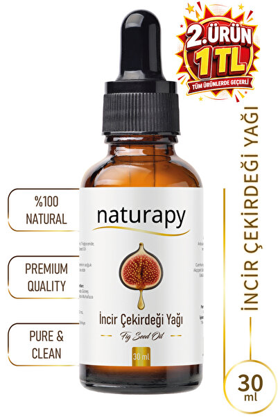 NATURAPY İncir Çekirdeği Yağı (Fig Seed Oil) Soğuk Sıkım Sabit Yağ 30 ml Daml...