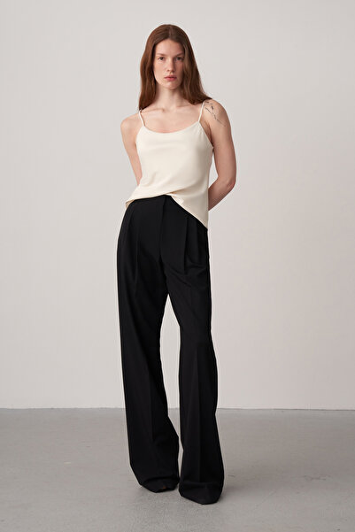 Mathilda Store Kadın Siyah Limited Edition Bel Detaylı Pantolon
