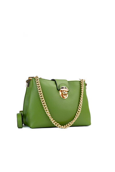 Posete Fagaras Poseta Piele Mini Noelle - Lime, Geanta Casual din Piele Natur...