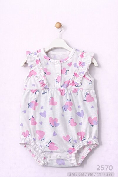 For My Baby Baby Girl 100% Cotton Ruffle Patterned Bodysuit
