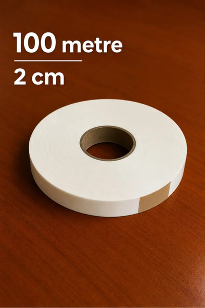 Bayar Kumaş Paça telası 2 cm çift taraflı yapışkan kağıtlı örümcek tela 100 m...