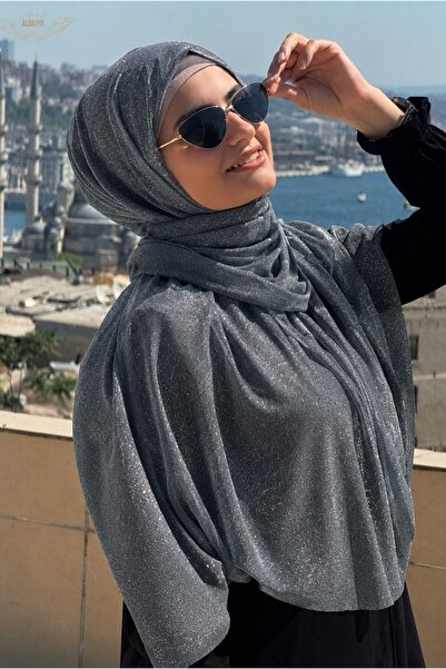 ALDAIYR Silvery Chiffon Shawl