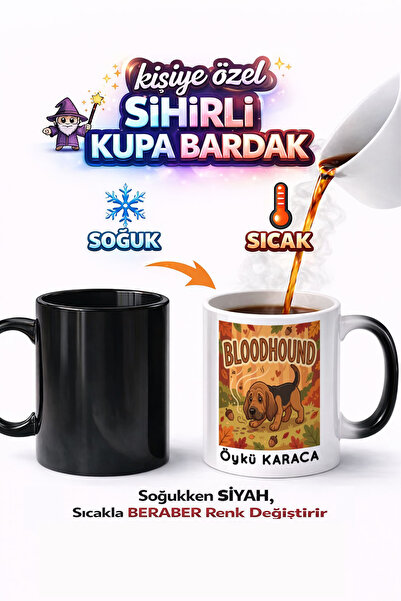 Kirbi Reklam Animal Bloodhound Bloodline Dog Double Sided Printed Porcelain M...