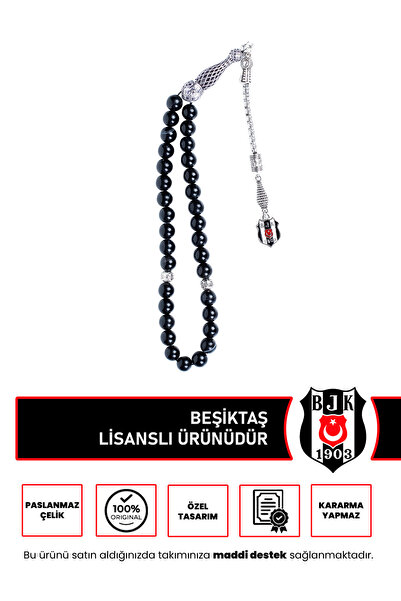Beşiktaş BEŞİKTAŞ SİYAH AKİK DOĞALTAŞ TESPİH