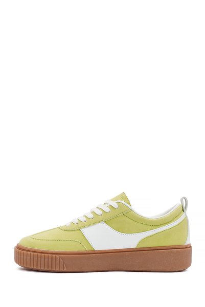 Derimod Acbc X Derimod Women Yellow Lace-Up Suede Sneaker 25Sfd435210
