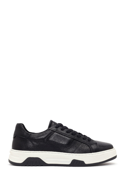 Derimod Erkek Siyah Kalın Tabanlı Bağcıklı Deri Sneaker 26SFD688418