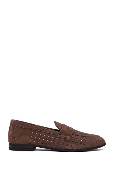 Derimod Kadın Koyu Vizon Süet Deri Loafer 26PFD511810