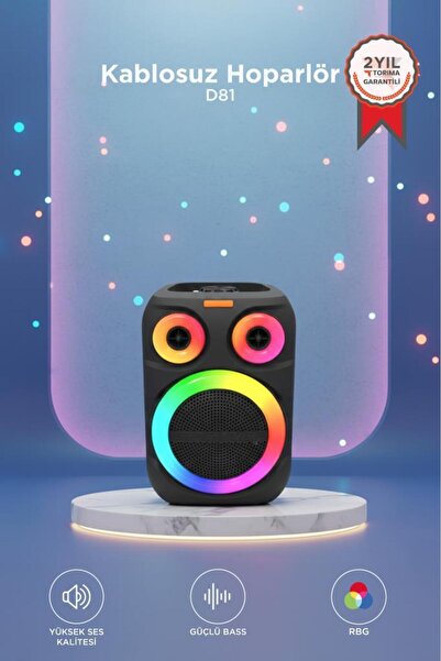 Torima Bluetooth Hoparlör Rgb Işıklı Mikrofonlu 12W Kablosuz Taşınabilir Hopa...