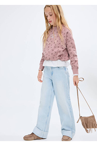 MANGO Kids Besticktes Sweatshirt mit Blumenmuster