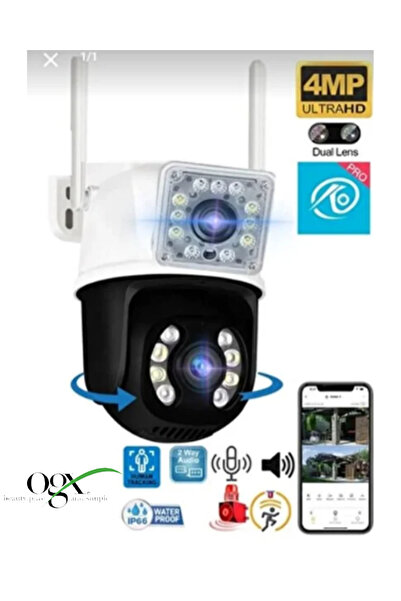 O-KAM 3012 Çift Kameralı 6MP ( 3MP+3MP )Hareket Takipli Gece Sensörlü Su Geçi...