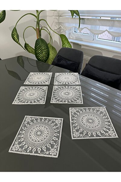 BRL ÇEYİZ HOME Set de 6 piese pentru sufragerie, vitrină, suport pentru șerve...