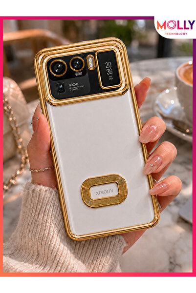 Molly Xiaomi Mi 11 ULTRA İçin Kenarları Gold Lens Koruyuculu Lou Lazer Şeffaf...