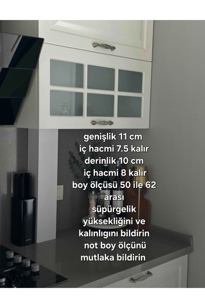Sef moda Doğalgaz Borusu Gizleme Aparatı Beyaz ( Mesaj Kısmından Ölçü Belirti...