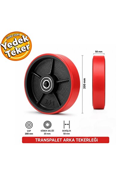 Emes YT00 VBPD 200 Yedek Teker Transpalet Yedek Tekerleği 1000 kg Taşıma Kapa...