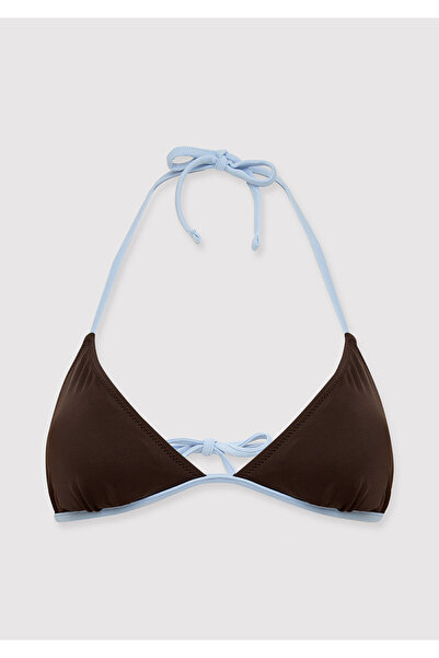 Mavi Kahverengi Üçgen Bikini Üstü 1914070-35130