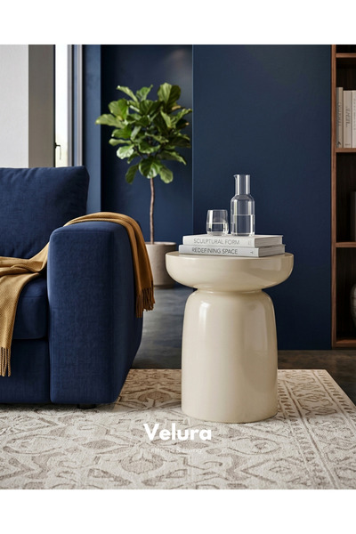 Velura Home & Living Fargo Mantar Yan Sehpa - Krem