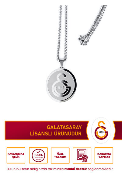 Galatasaray GS LOGO ÇELİK KOLYE
