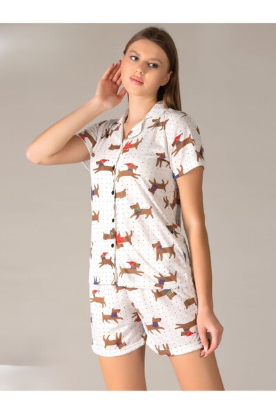 Alperi Boydan Buttoned Shorts Set 760-24