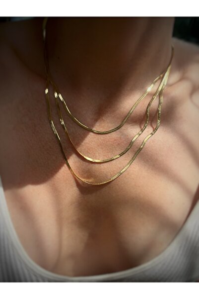 mitico jewellery 3lü İnce İtalyan Kolye