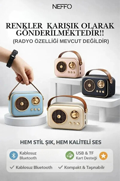 NEFFO Bluetooth Mp3 Müzik Kutusu Portatif Ses Sistemi Bluetooth Hoparlör