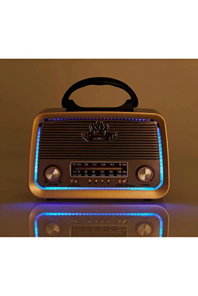 Genel Markalar Nostaljik Radyo Bluetooth Ledli Usb Sd Card Mp3 Radyo Çalar BT...