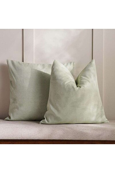 PAN HOME Harlyn 2 Piece Cushion Cover Set-45x45 Cm- Sage Green