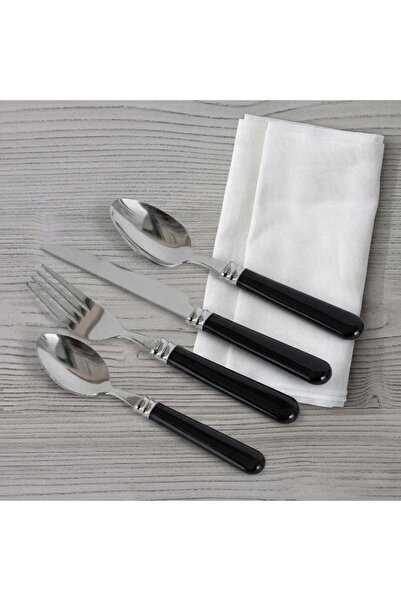 PAN HOME Wilko 16-piece Cutlery Set -chrome & Black