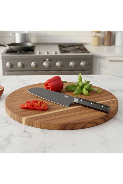 PAN HOME Armas Santoku Knife 31.5cm -chrome & Black
