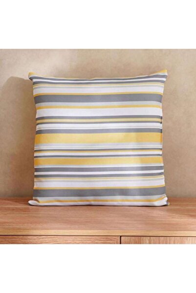 PAN HOME Mono Stripe Printed Water Repellant Outdoor Filled Cushion 45x45cm -...