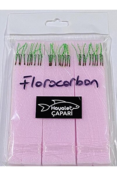 TRAKAV Florocarbon Arnavut Çaparisi 12 No 3lü Paket 0.12/0.24 Yeşil