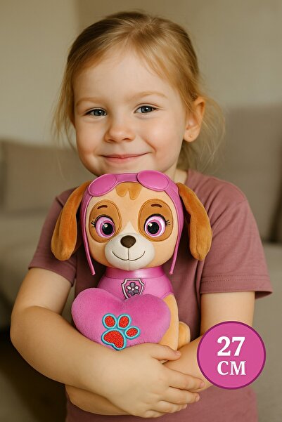 TOYFEST Paw Patrol Figür Peluş Oyuncak Love Serisi - Skye - 27 cm