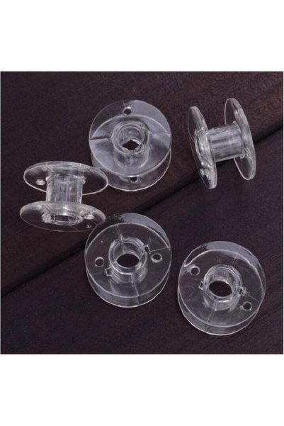 SİNGER Mașină de cusut de uz casnic FDM pentru familie, bobină lată din plastic, alb transparent, compatibil Janome Brother, 10 buc.