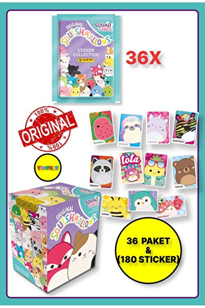 TOYFEST Panini Squishmallows Sticker - Sticker, 36 Pack (180 Pieces)