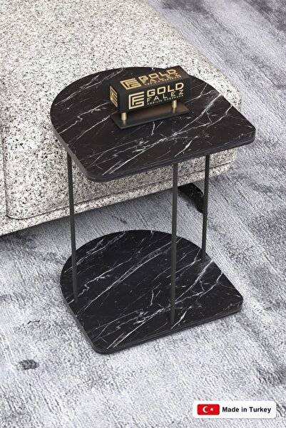 GOLDFALEZ Mobile Side Table with Wheels | Oval HND Collection | Modern Servin...