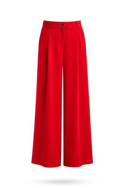 5in1Canpolat Red Onyx Crepe Trousers