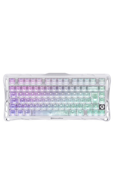 Gravastar Mercury K1 Lite RGB Kablosuz Mekanik Gaming Klavye, Türkçe Q, Cryst...