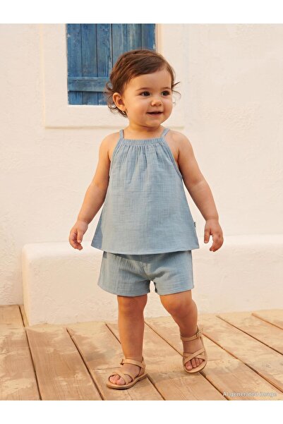 Civil Baby Kız Bebek İp Askılı 6-18 Ay Takım - Yeşil