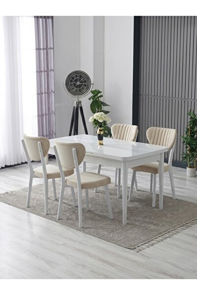 JoyMassa 70x110 SABİT MASA VE 4 ADET ELMA SANDALYE