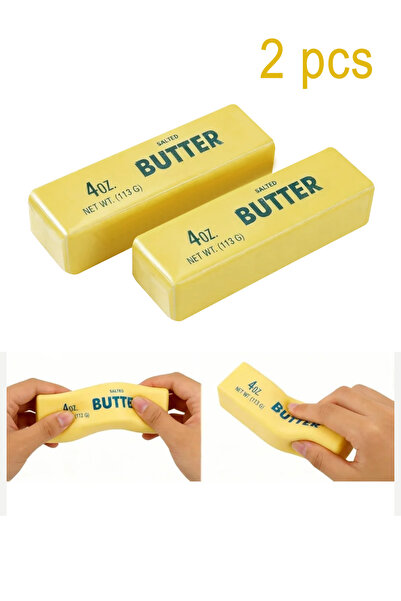 Generic قطعتان من لعبة ضغط الزبدة الصغيرة، ألعاب على شكل قطعة زبدة بطيئة النم...