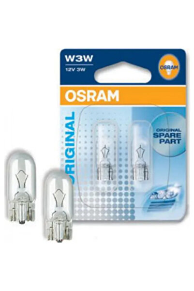 Osram Комплект от 2 W3W 3W 12V 2821-02B халогенни автомобилни крушки