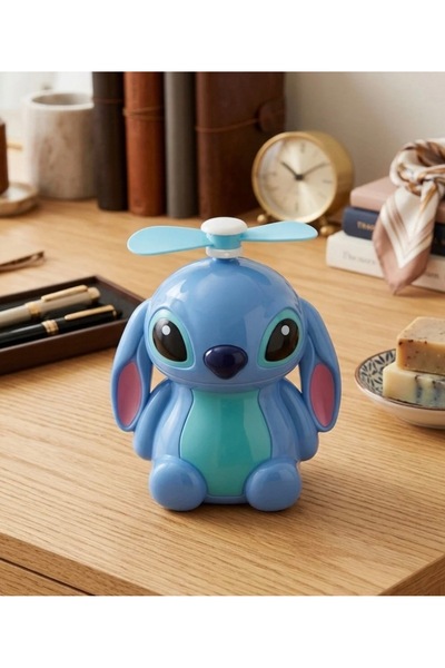 Gökkuşağı Sepeti Mini El Fanı Stitch Karakterli Taşınabilir El Vantilatörü Ma...