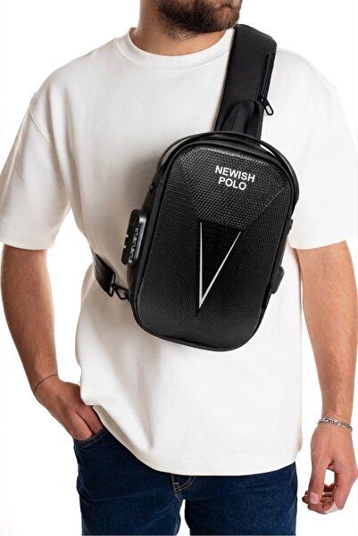 Newish Polo Ανδρική τσάντα πλάτης με κλειδαριά κωδικού πρόσβασης, αδιάβροχη, ...