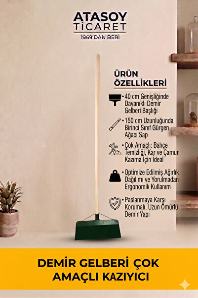 AtasoyTicaret Demir gelberi 40 cm Gürgen Saplı 150 cm