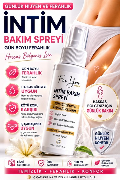 For You Gold İntim Bölge Ton Eşitleyici İntim Bakım Spreyi 100 ml – Arbutin &...