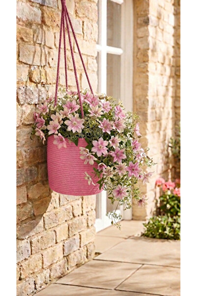 ÖRGÜM Sepet Dekoratif Çiçeklik 15x15 Cm BİTKİ DAHİL DEĞİLDİR