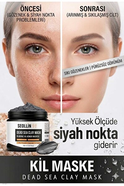 SEOLLİN ÖlüDeniz Kil Maskesi Kolajen Siyah Nokta Gözenek Sıkılaştırıcı Ölü De...