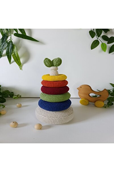 BABY CHEST Hand Knitted Amigurumi Hanoi Tower – Montessori Educational Toy